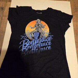 Beetlejuice Tim Burton Classic Movie Black T-Shirt- Size XL